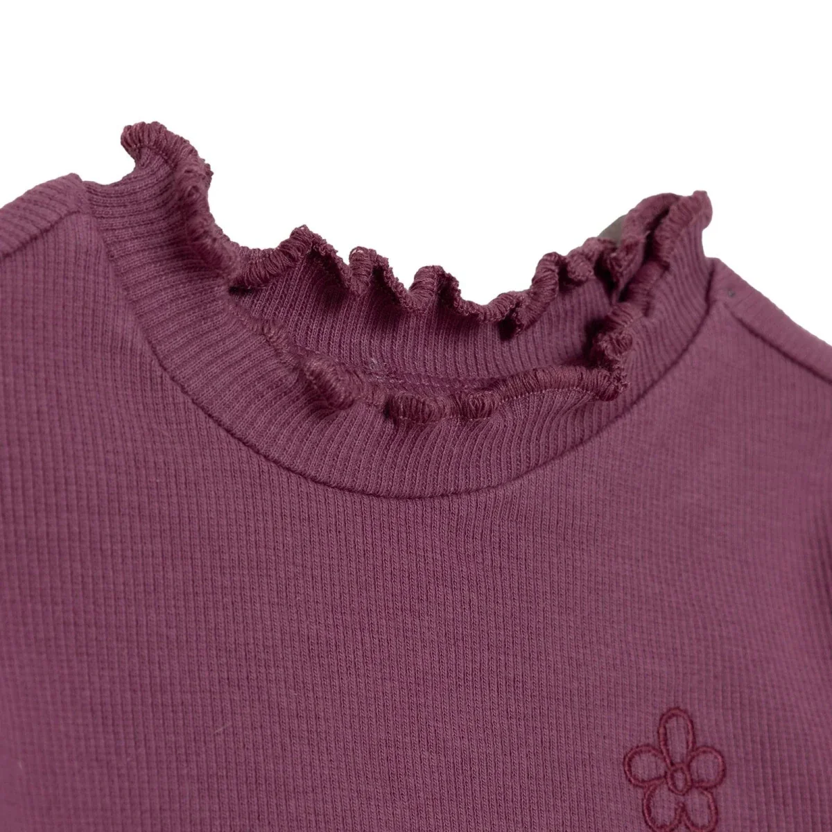 HelloBaby Girls Long Sleeve T-shirt Crew Neck Long Sleeve - Damson - Image 6