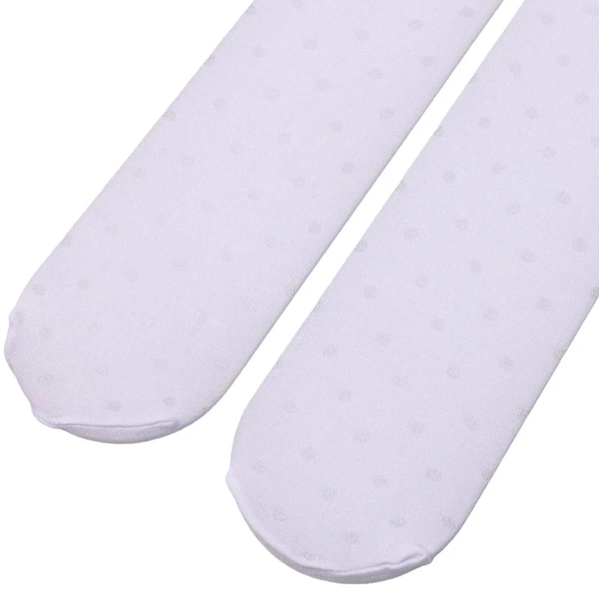 HelloBaby Girls Mesh Tights Polka Dot Print - White Printed - Image 4