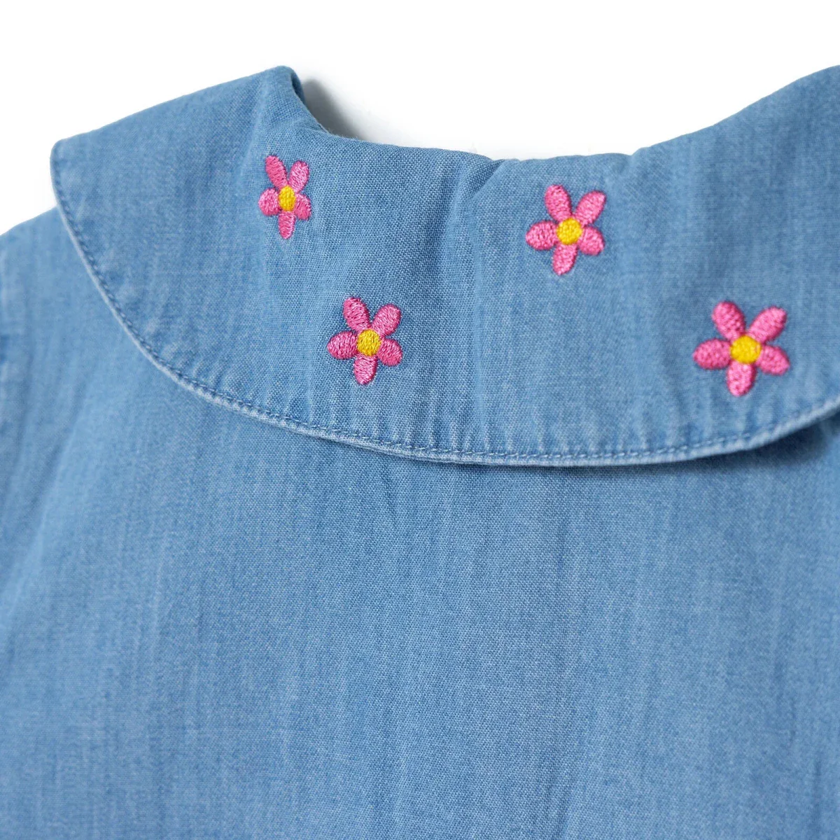 HelloBaby Girls Shirt Flower Garden Shirt Collar Long Sleeve - Indigo - Image 6