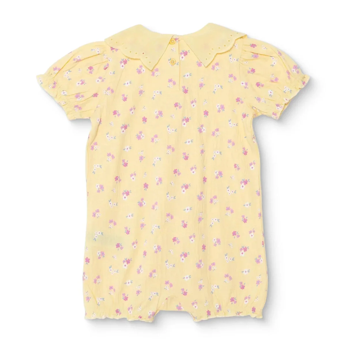HelloBaby Girls Short Romper Floral Print - Yellow Printed - Image 2