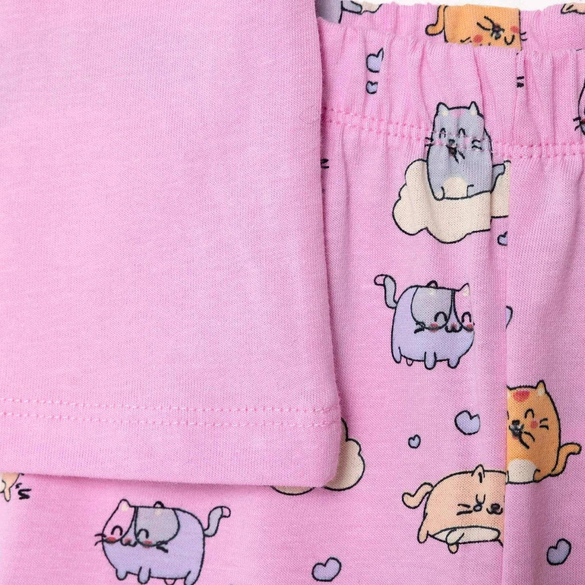 HelloBaby Girls Pyjamas Set Animal Short Sleeve - Pink - Image 4