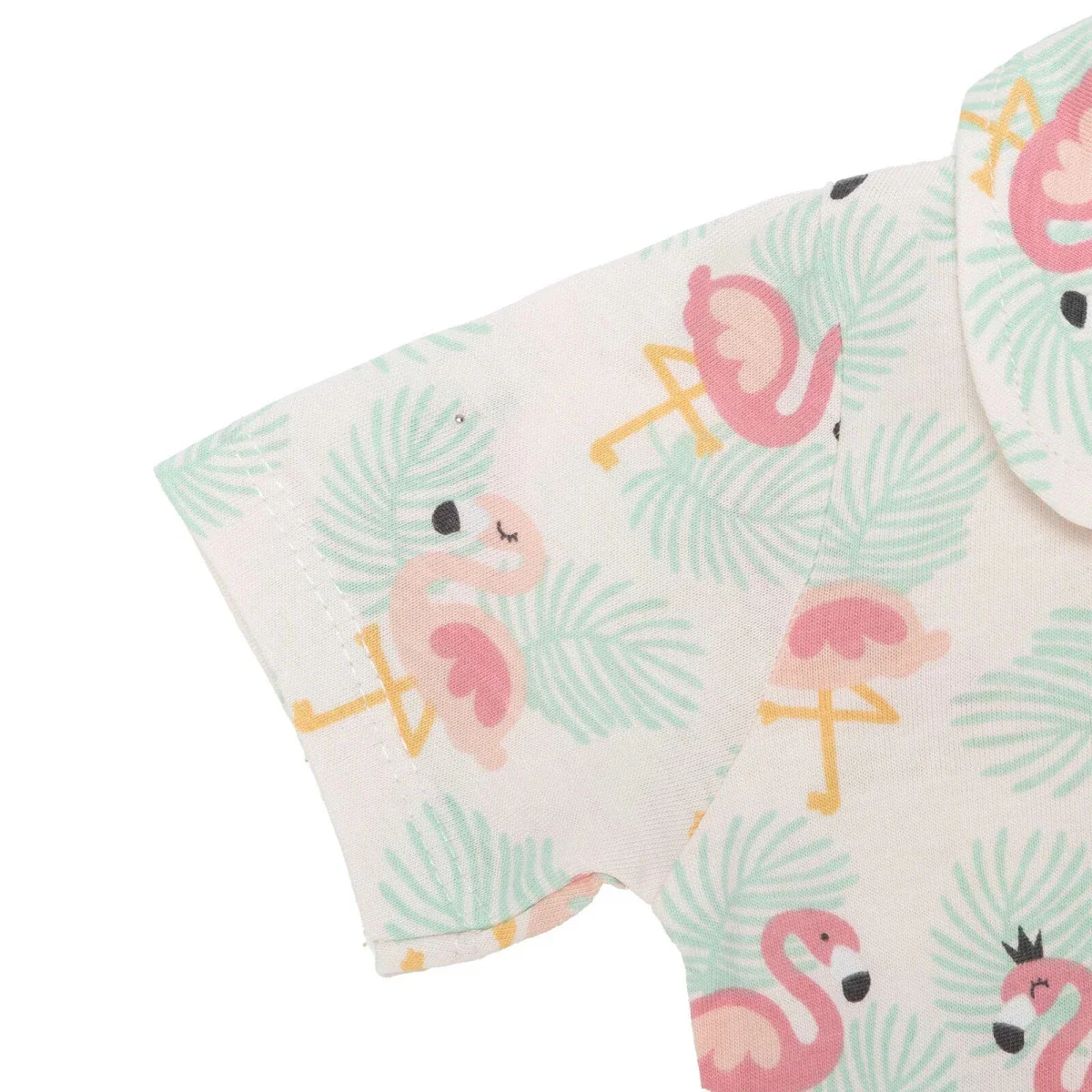 HelloBaby Girls Pyjamas Set Animal with Buttons Short Sleeve - Light Pink - Image 6