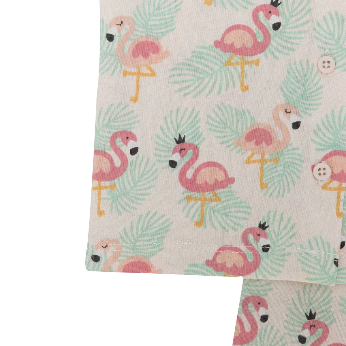 HelloBaby Girls Pyjamas Set Animal with Buttons Short Sleeve - Light Pink - Image 7