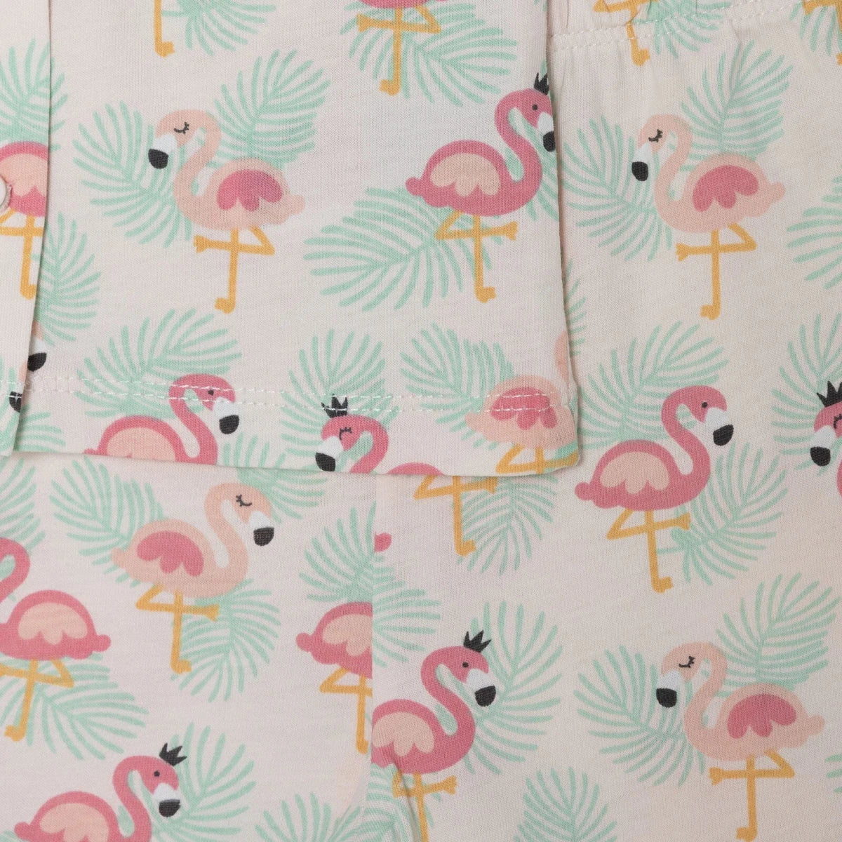 HelloBaby Girls Pyjamas Set Animal with Buttons Short Sleeve - Light Pink - Image 8