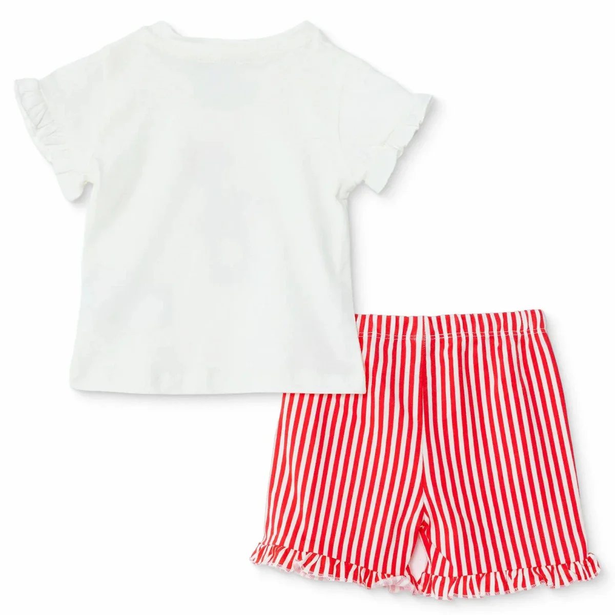 HelloBaby Girls Pyjamas Set Bear Print Short Slee - Ecru - Image 2