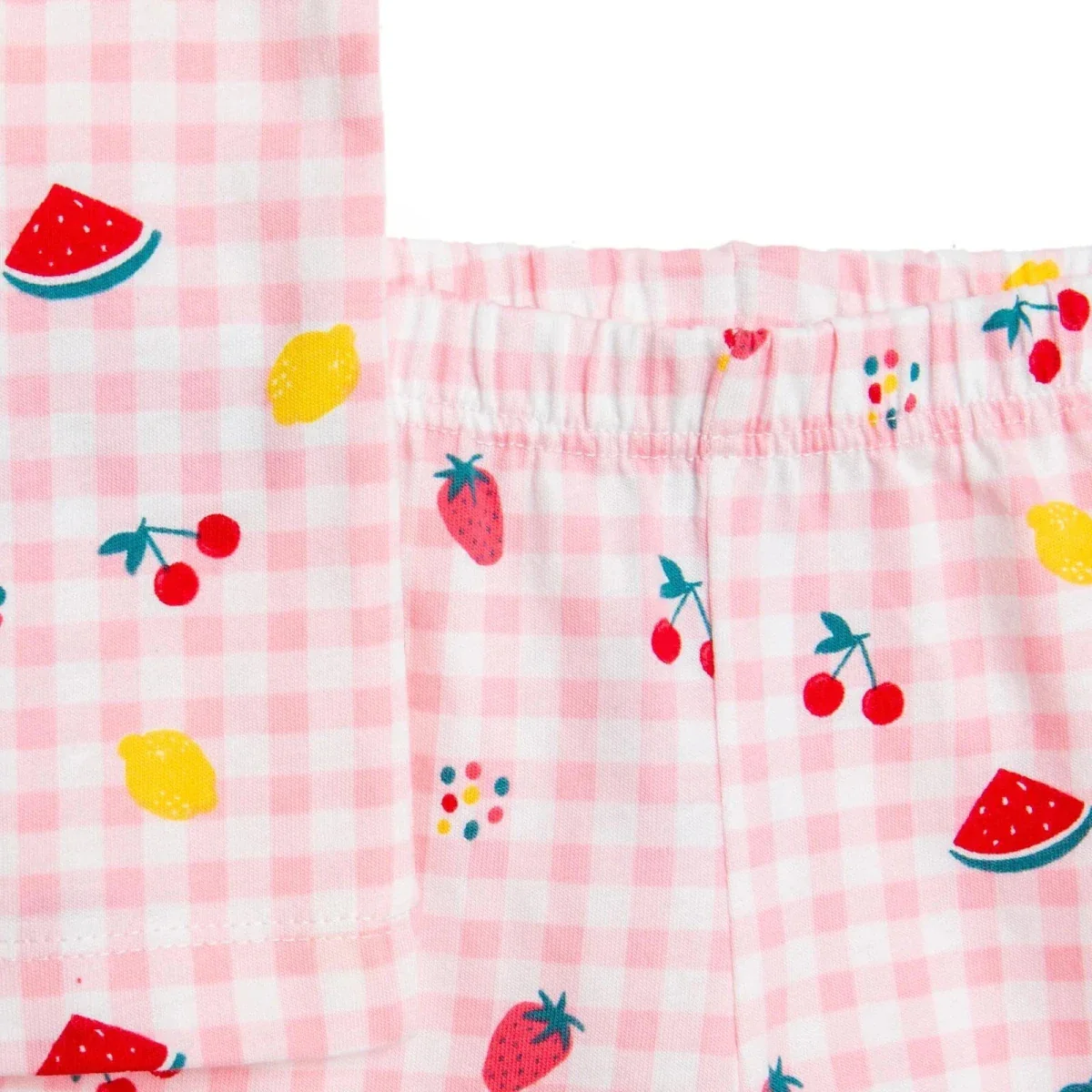 HelloBaby Girls Pyjamas Set Fruit Print Short Sleeve - Pink - Image 4