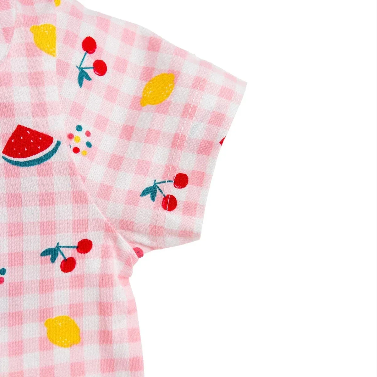 HelloBaby Girls Pyjamas Set Fruit Print Short Sleeve - Pink - Image 5