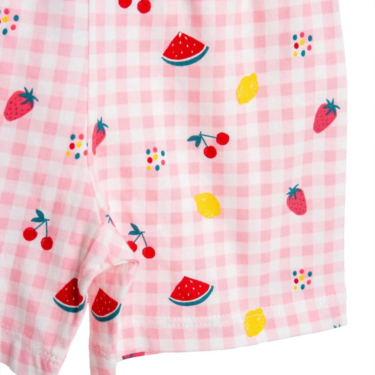 HelloBaby Girls Pyjamas Set Fruit Print Short Sleeve - Pink - Image 8