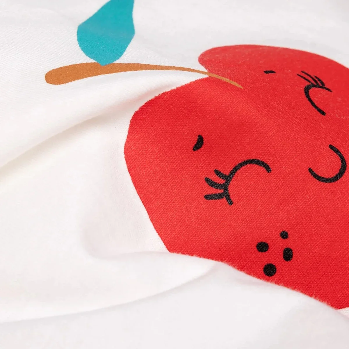 HelloBaby Girls Pyjamas Set Fruit Print Short Sleeve - Ecru - Image 6