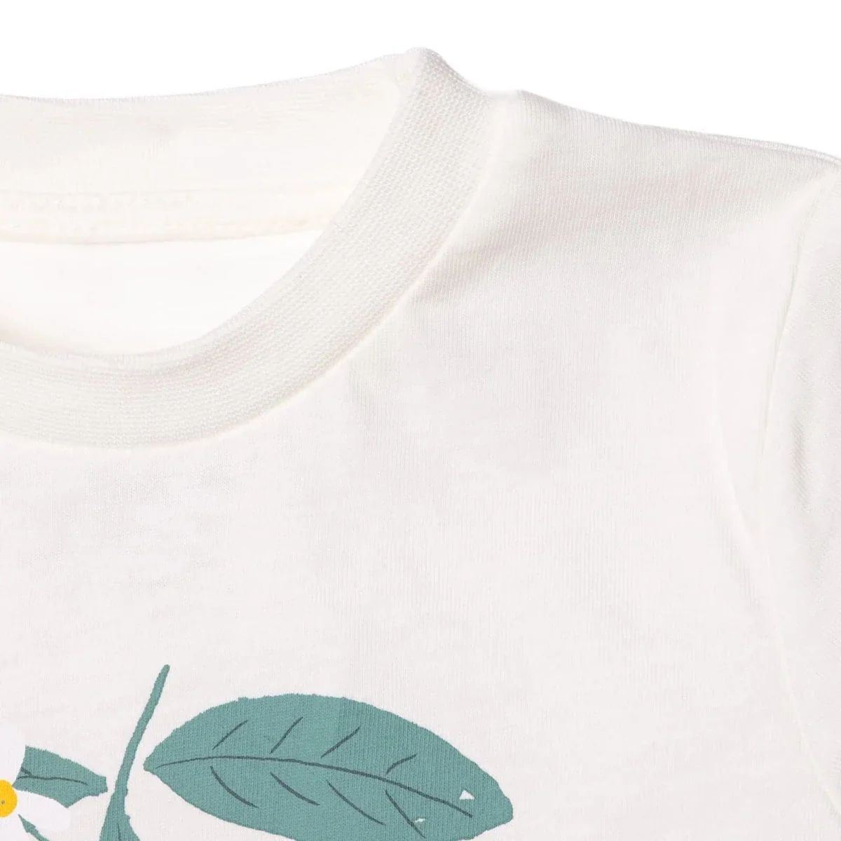 HelloBaby Girls Pyjamas Set Fruit Print Short Sleeve - Ecru - Image 4