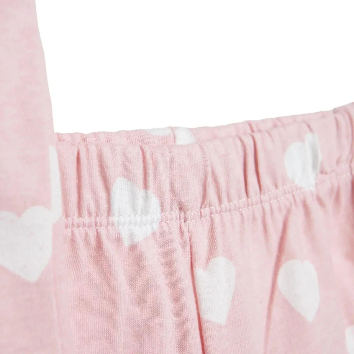 HelloBaby Girls Pyjamas Set Heart Short Sleeve Single Jersey - Pink - Image 6