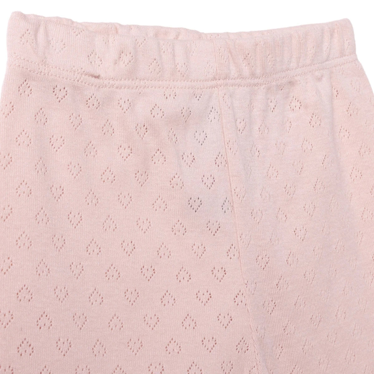 HelloBaby Girls Pyjamas Set Heart Short Sleeve Jacquard Knit - Pink - Image 6