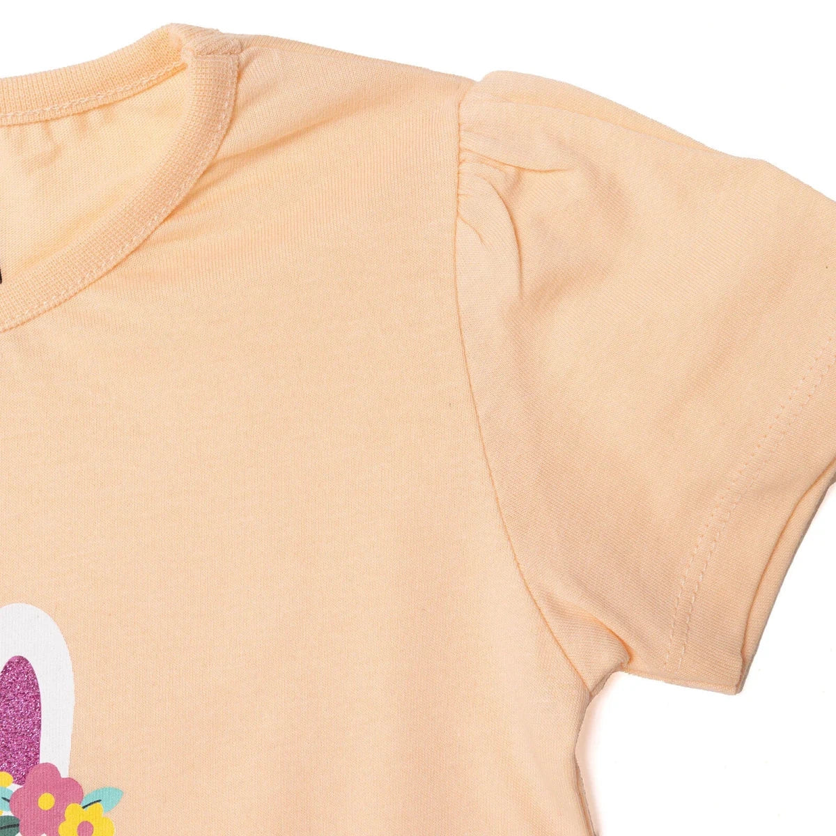 HelloBaby Girls T-shirt Animal Print Crew Neck Short Sleeve - Salmon - Image 4