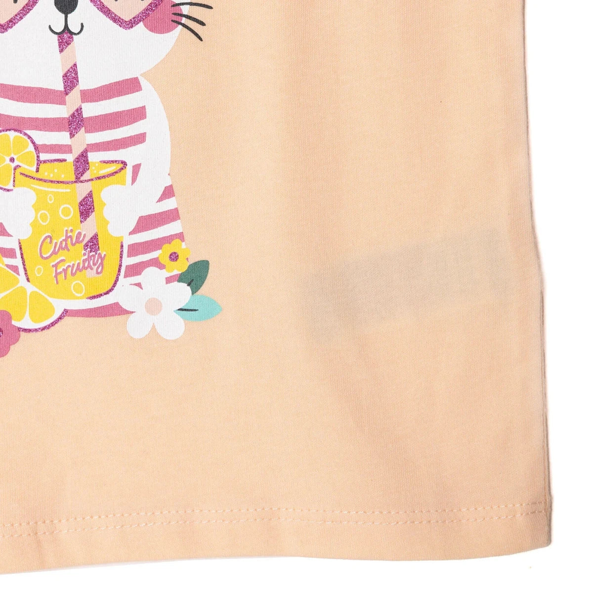 HelloBaby Girls T-shirt Animal Print Crew Neck Short Sleeve - Salmon - Image 5