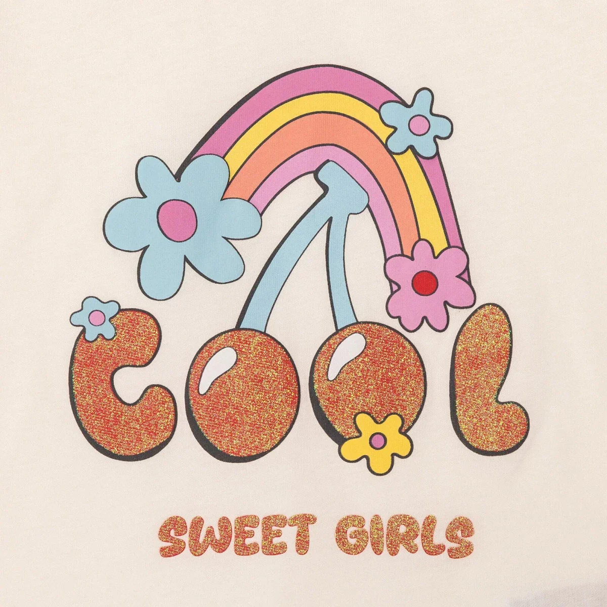 HelloBaby Girls T-shirt Cherry Print - Ecru - Image 3