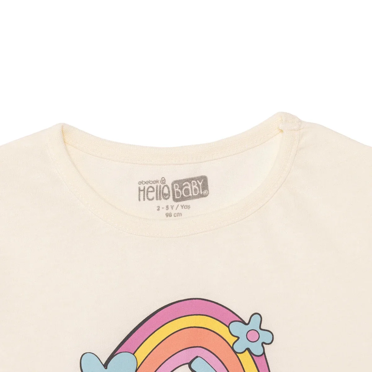 HelloBaby Girls T-shirt Cherry Print - Ecru - Image 4