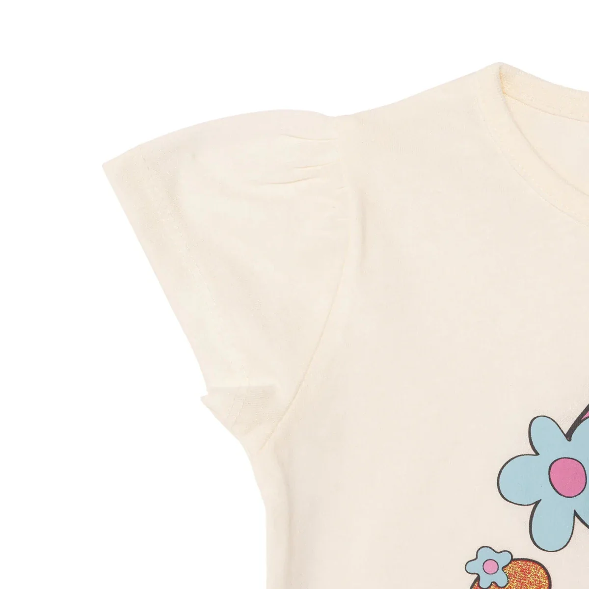HelloBaby Girls T-shirt Cherry Print - Ecru - Image 5