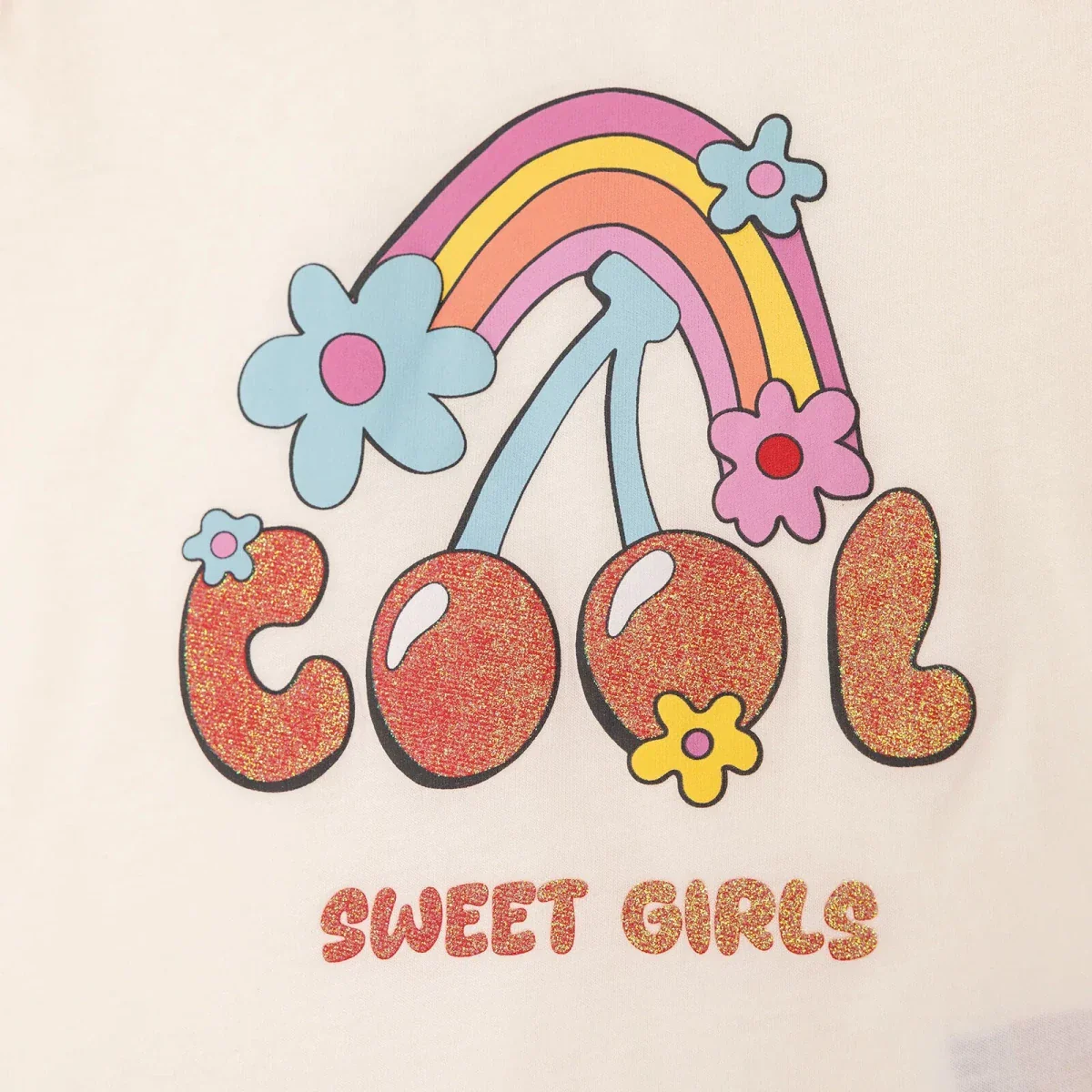 HelloBaby Girls T-shirt Cherry Print - Ecru - Image 8