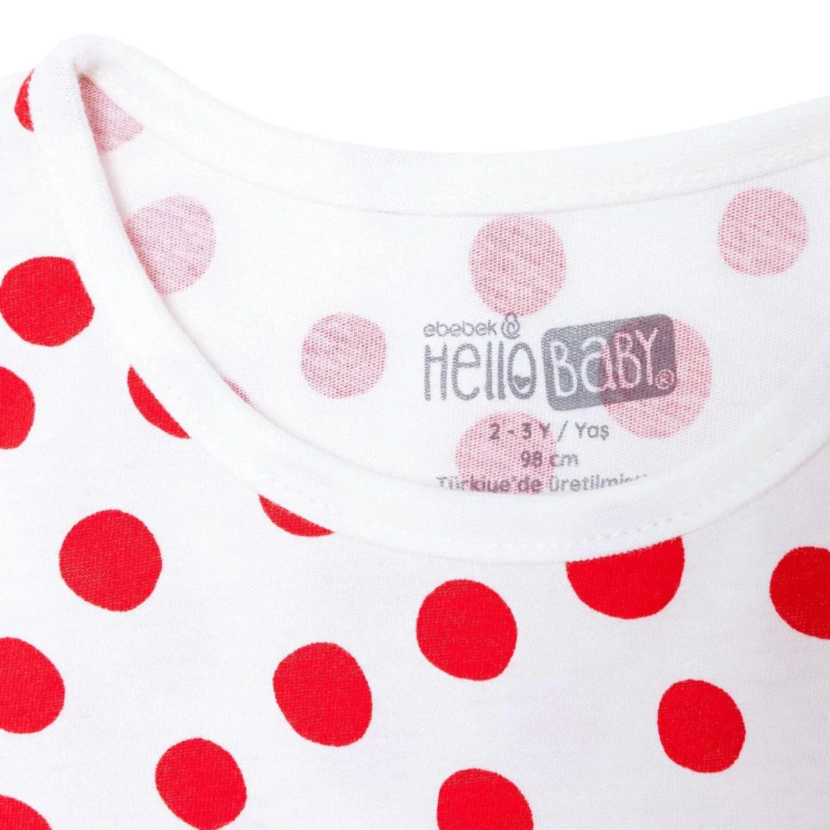 HelloBaby Girls T-shirt Polka Dot Print Crew Neck Short Sleeve - Red - Image 5