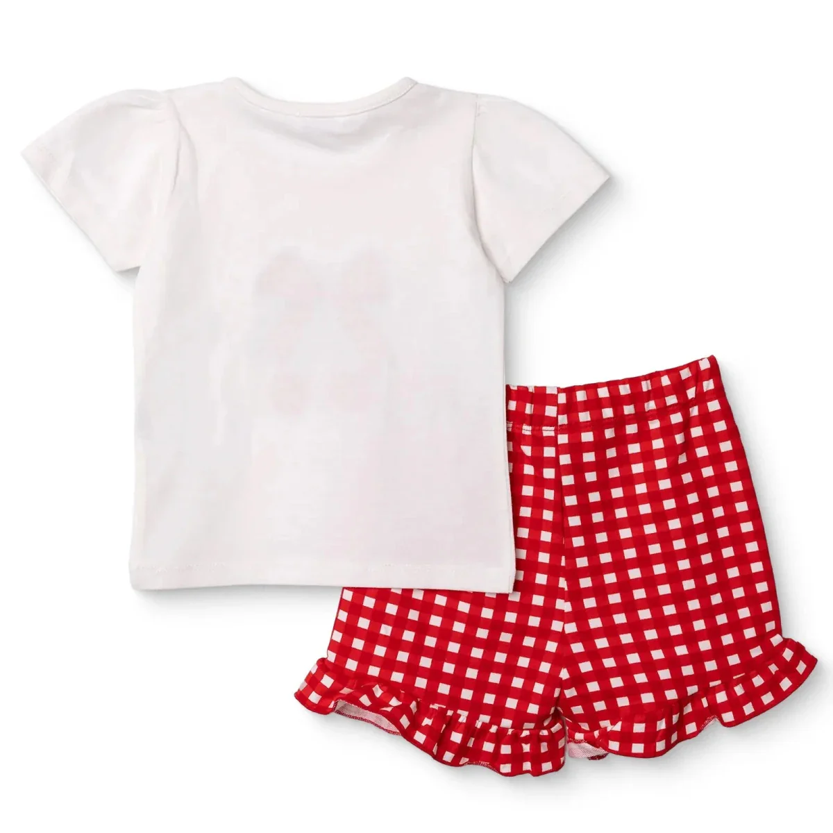 HelloBaby Girls T-shirt & Shorts Set Bow Print - Ecru - Image 2