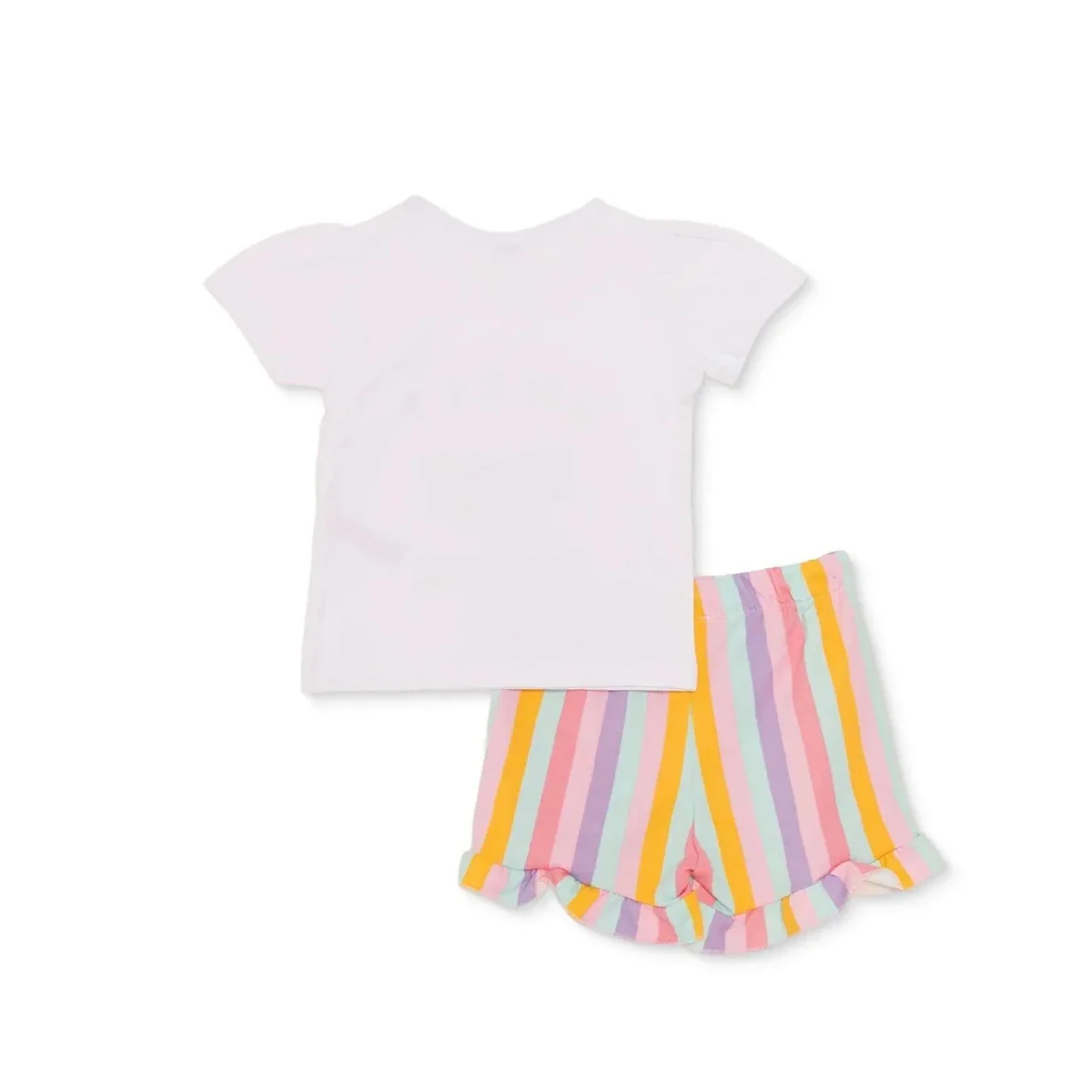 HelloBaby Girls T-shirt & Shorts Set Fruit Print Single Jersey - Ecru - Image 2