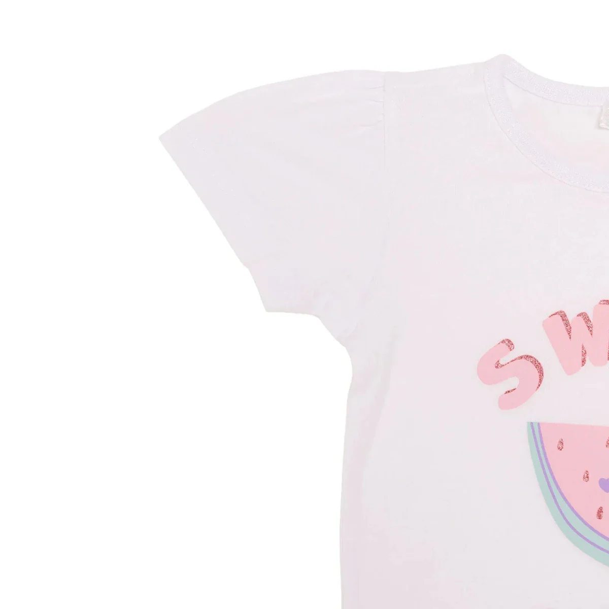 HelloBaby Girls T-shirt & Shorts Set Fruit Print Single Jersey - Ecru - Image 6