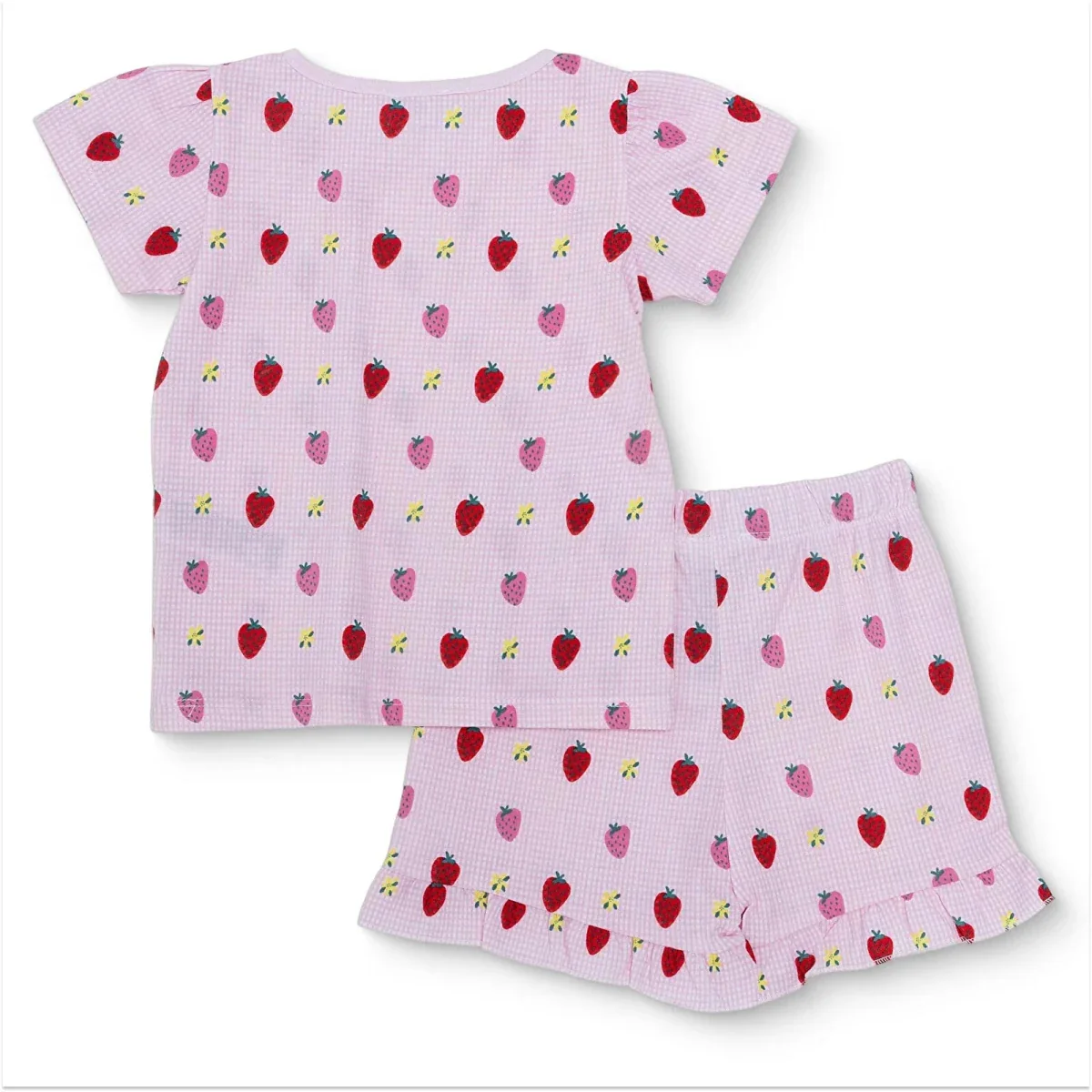 HelloBaby Girls T-shirt & Shorts Set Print - Pink Printed - Image 2