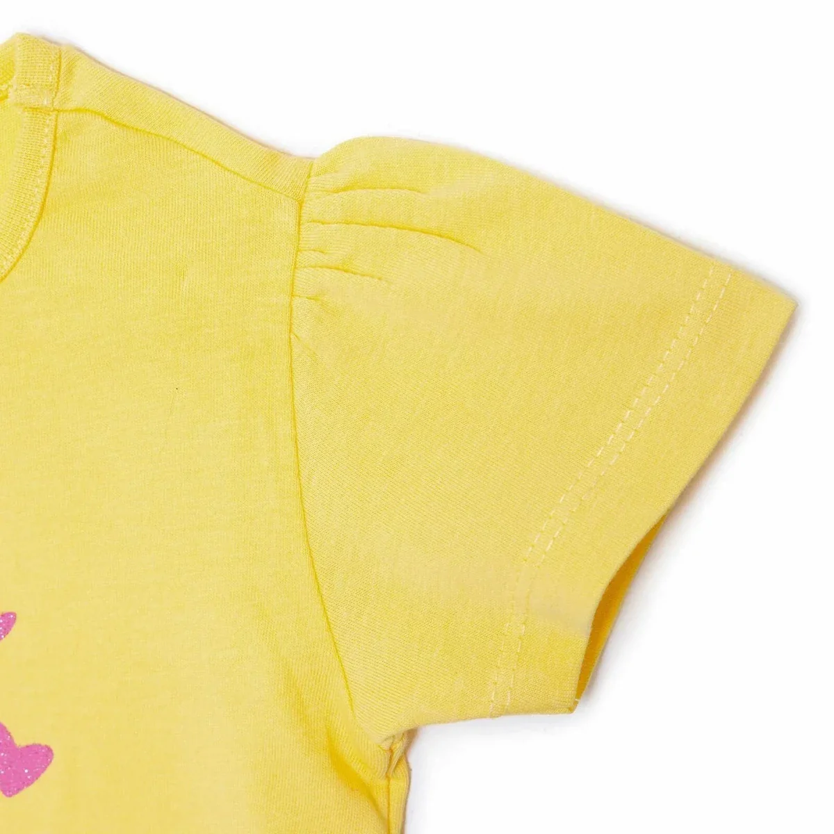 HelloBaby Girls T-shirt Strawberry Print Crew Neck Short Sleeve - Yellow - Image 5