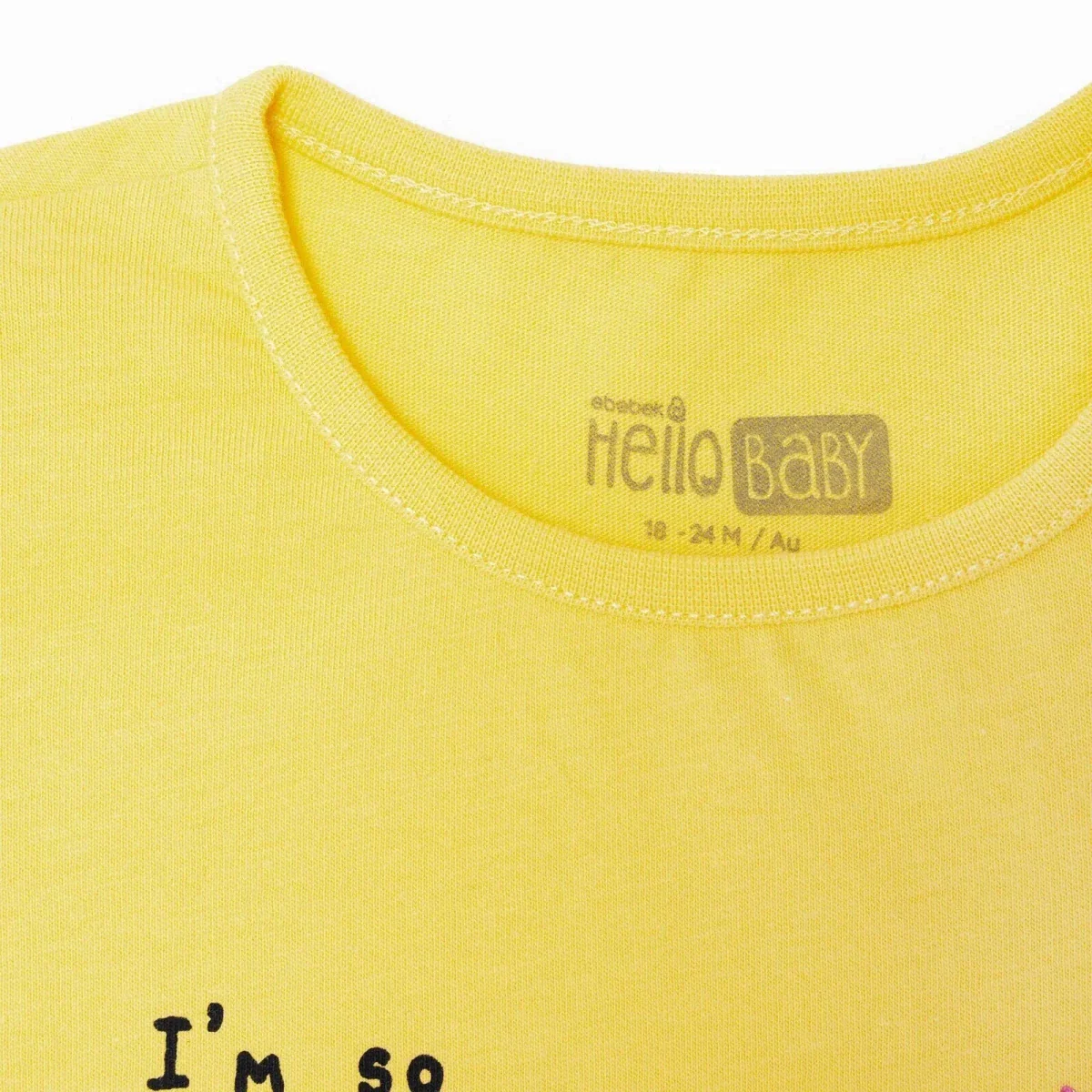 HelloBaby Girls T-shirt Strawberry Print Crew Neck Short Sleeve - Yellow - Image 7