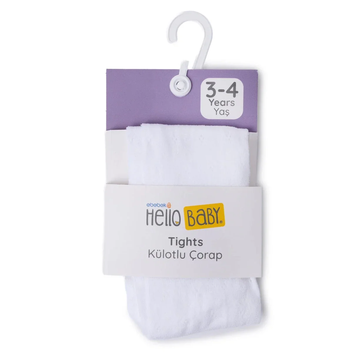 HelloBaby Girls Tights - White - Image 7