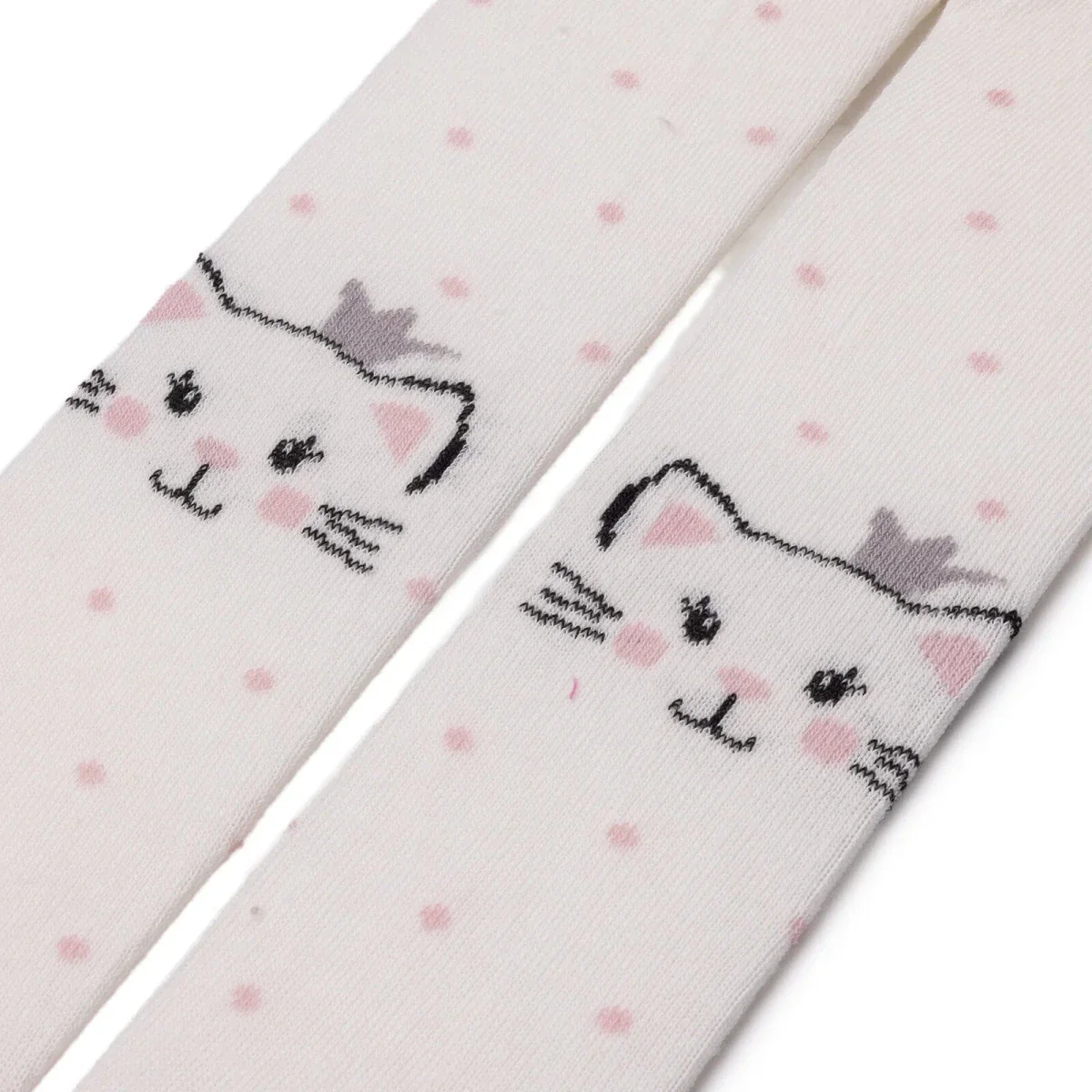 HelloBaby Girls Tights Animal Print - White Printed - Image 4