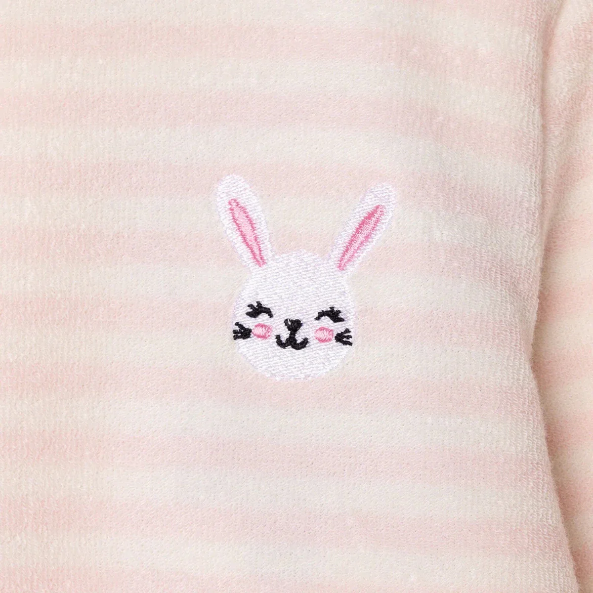 HelloBaby Girls Velvet Pyjama Set Striped Crew Neck Long Leg Long Sleeve - Pink - Image 4