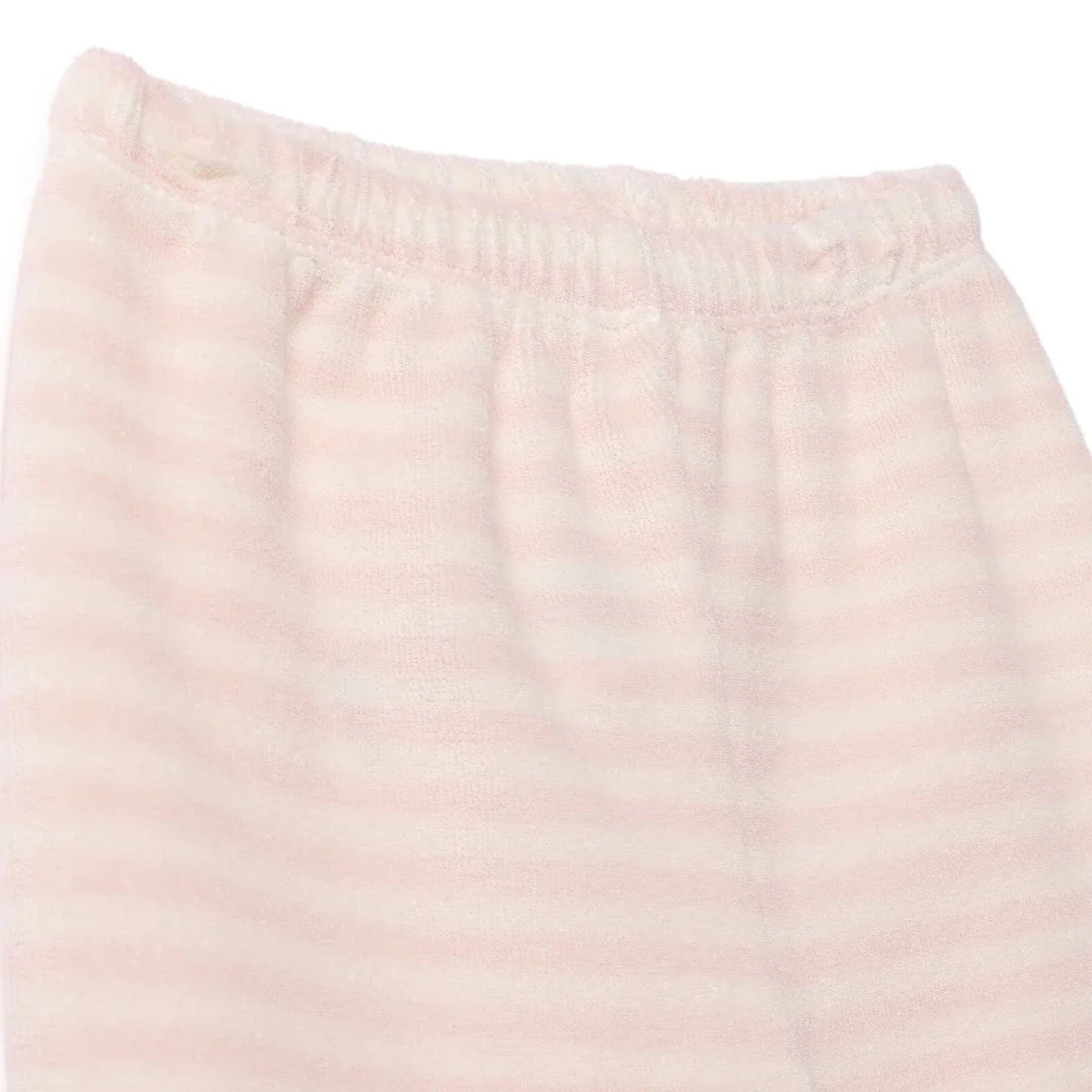 HelloBaby Girls Velvet Pyjama Set Striped Crew Neck Long Leg Long Sleeve - Pink - Image 6