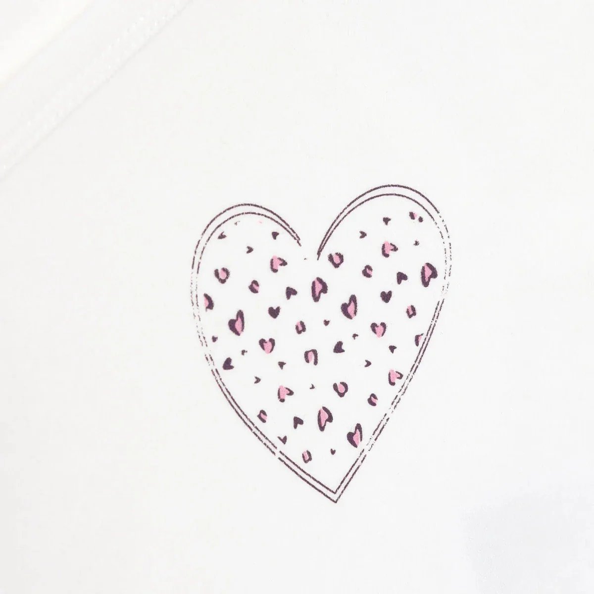 HelloBaby Girls Vest Hat & Footed Bottom Set Heart Print Long Slee - Ecru - Image 4