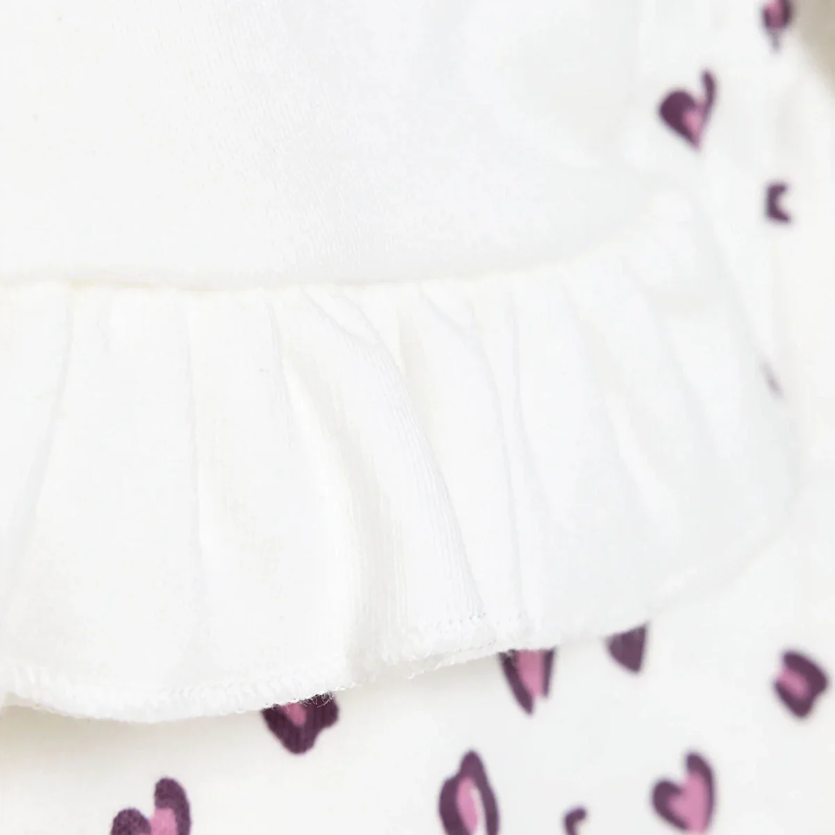 HelloBaby Girls Vest Hat & Footed Bottom Set Heart Print Long Slee - Ecru - Image 7