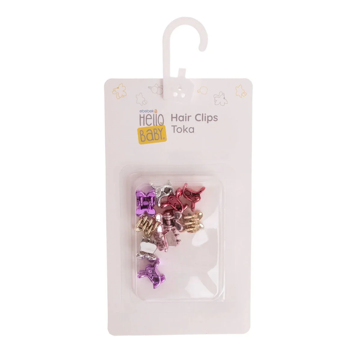 HelloBaby Hair Clips Girls - Mixcolor Printed - Image 4