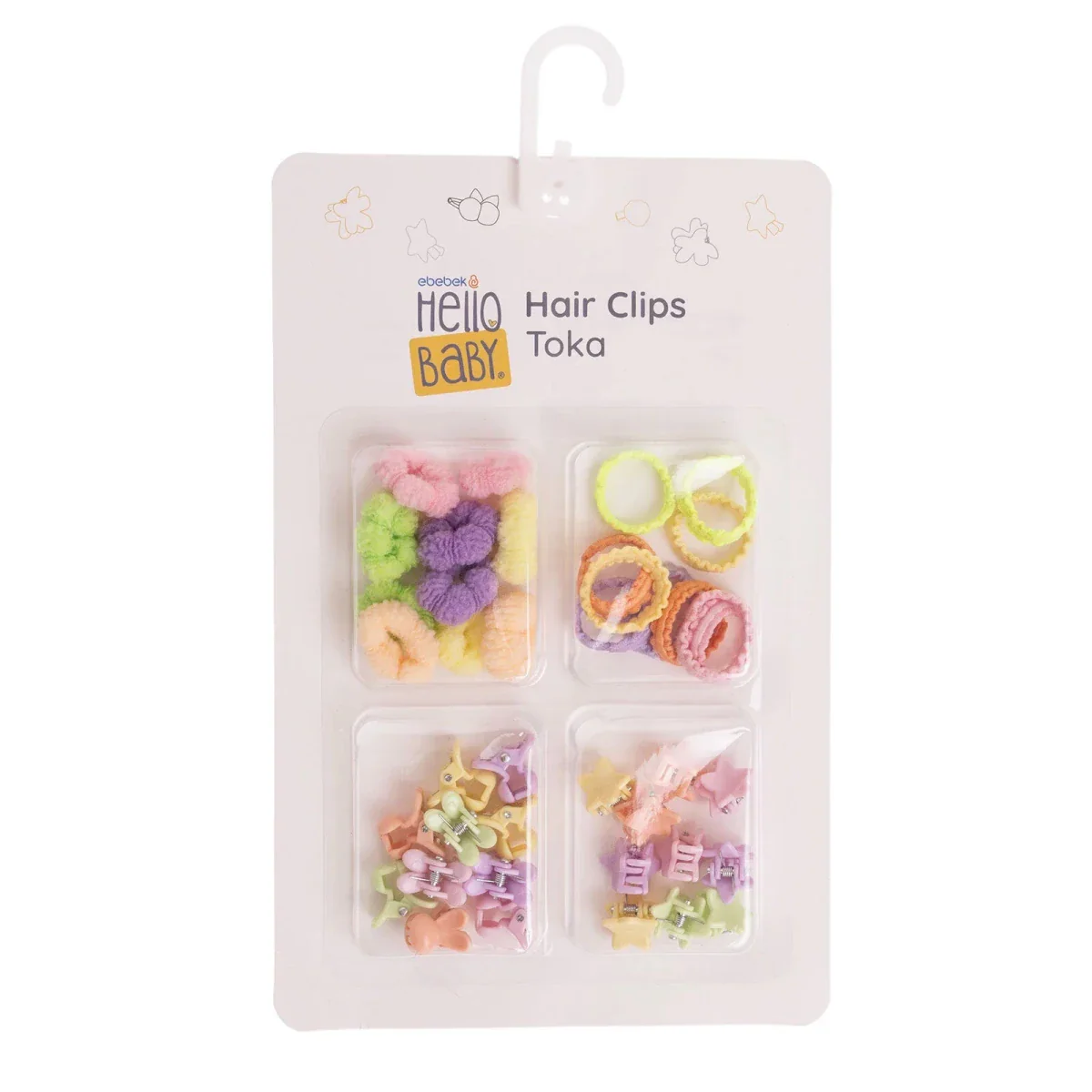 HelloBaby Hair Clips Girls - Mixcolor Printed - Image 7