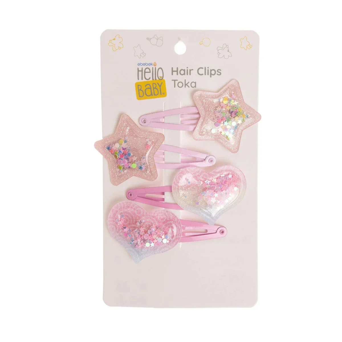 HelloBaby Hair Clips Girls - Mixcolor Printed - Image 5