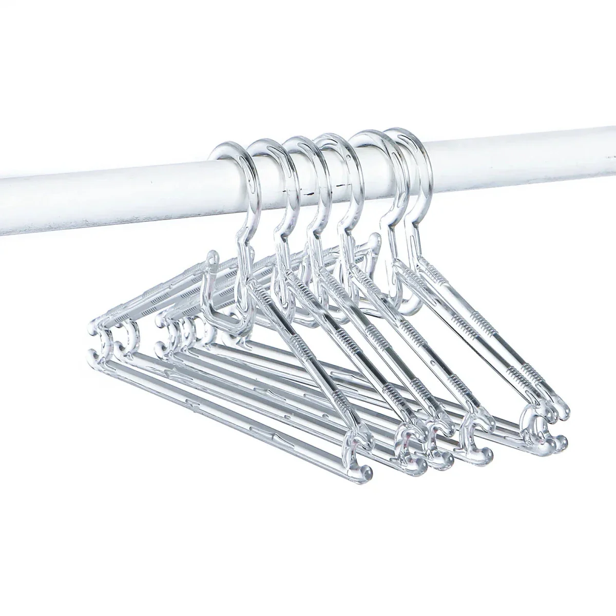 HelloBaby 6 Pack Crystal Transparent Baby Hangers - Transparent - Image 3