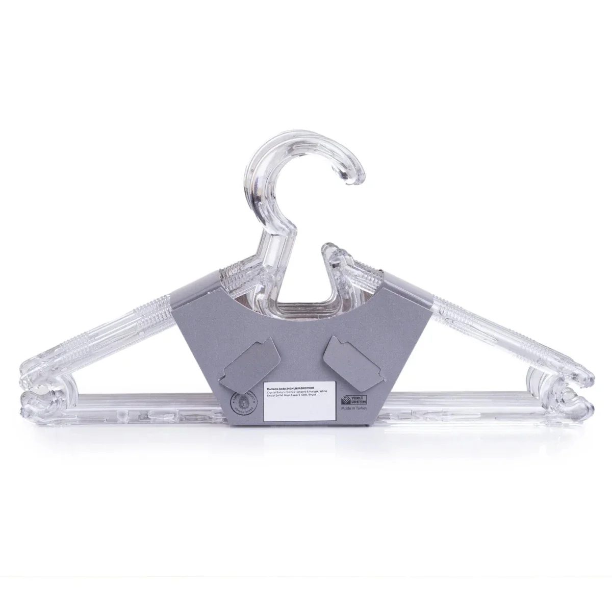 HelloBaby 6 Pack Crystal Transparent Baby Hangers - Transparent - Image 5