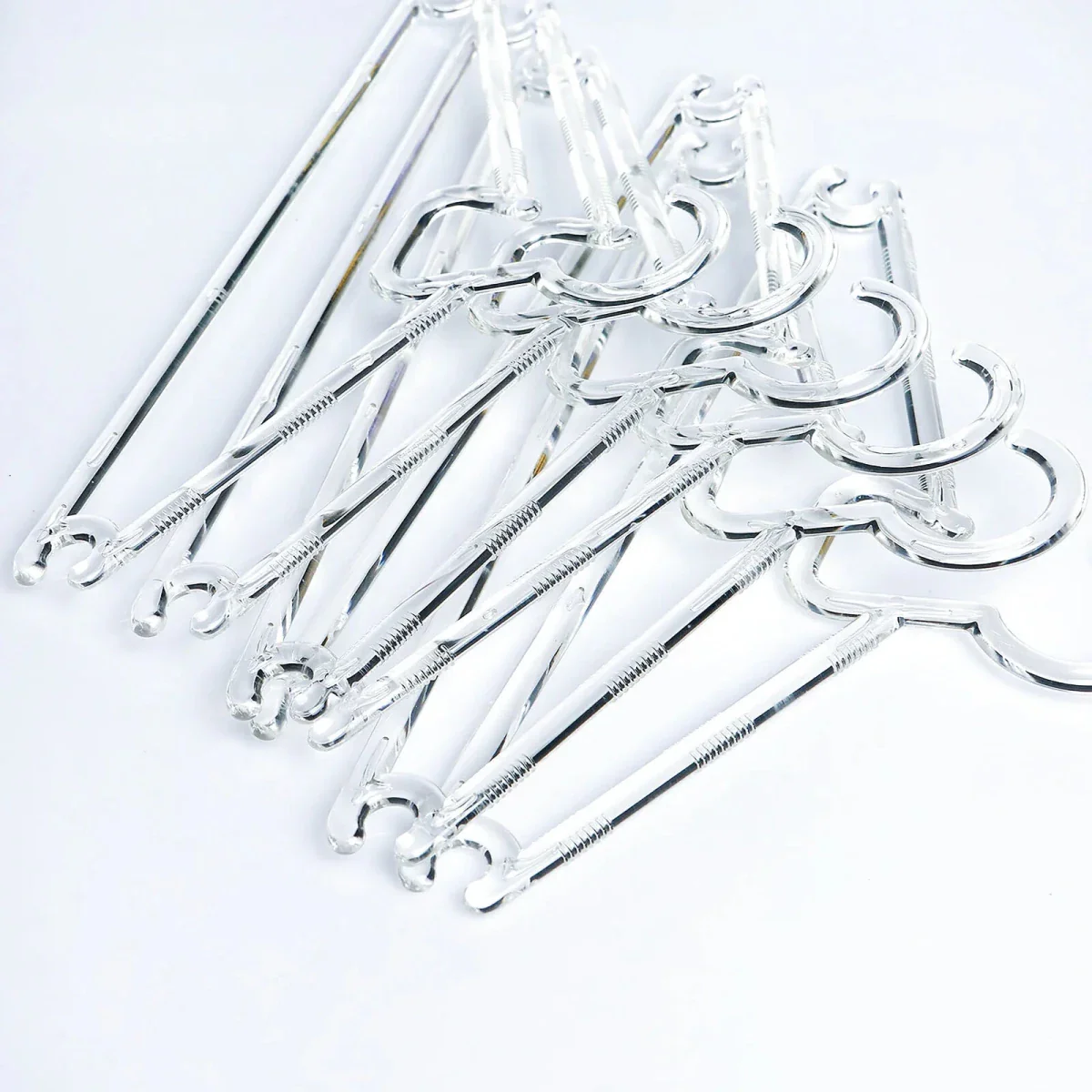HelloBaby 6 Pack Crystal Transparent Baby Hangers - Transparent - Image 8