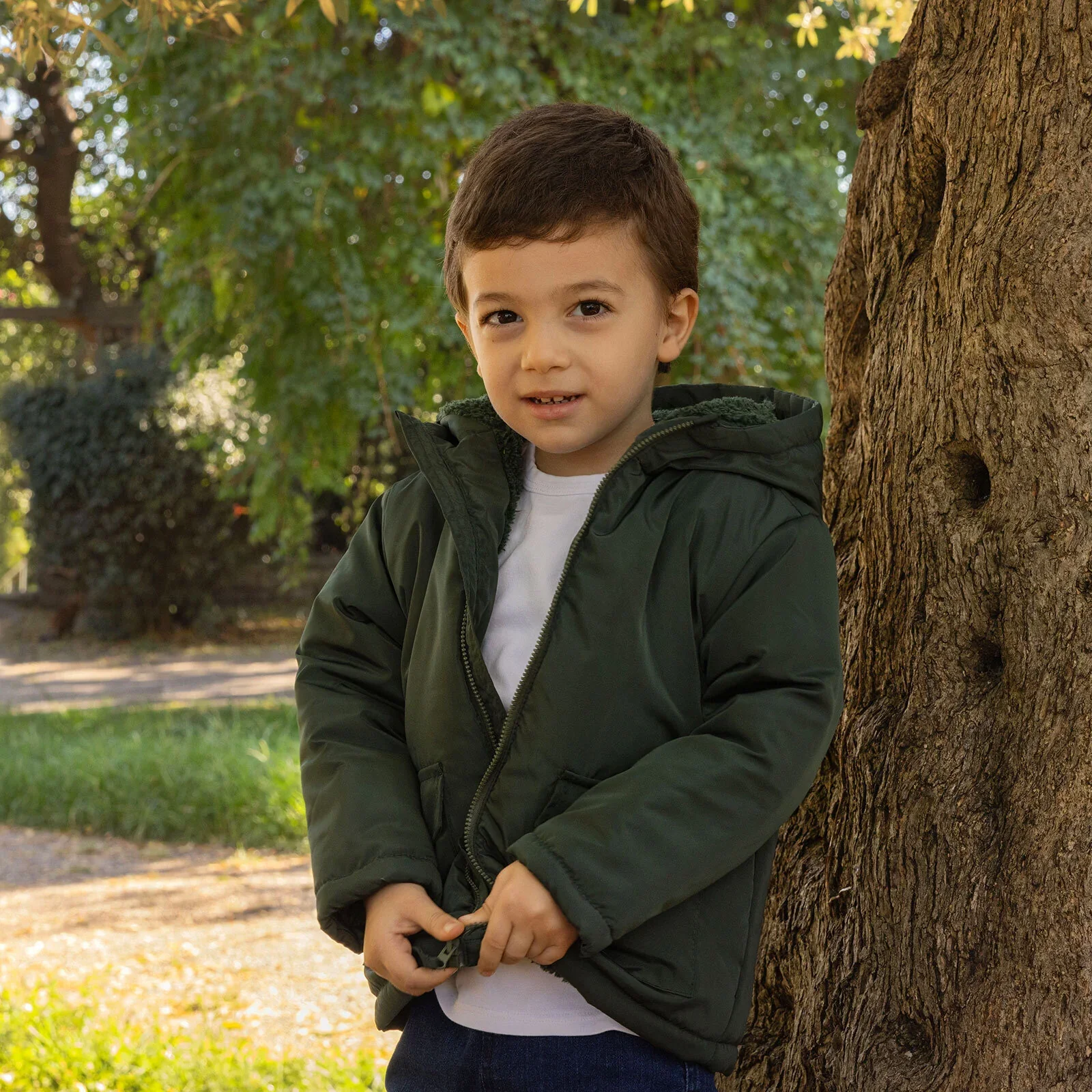 HelloBaby Hooded Coat - Green - Image 3