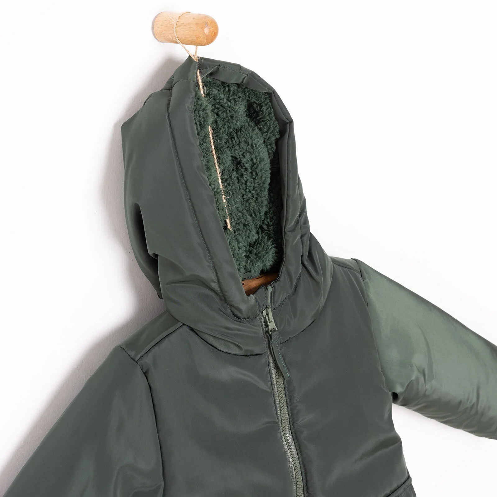 HelloBaby Hooded Coat - Green - Image 9
