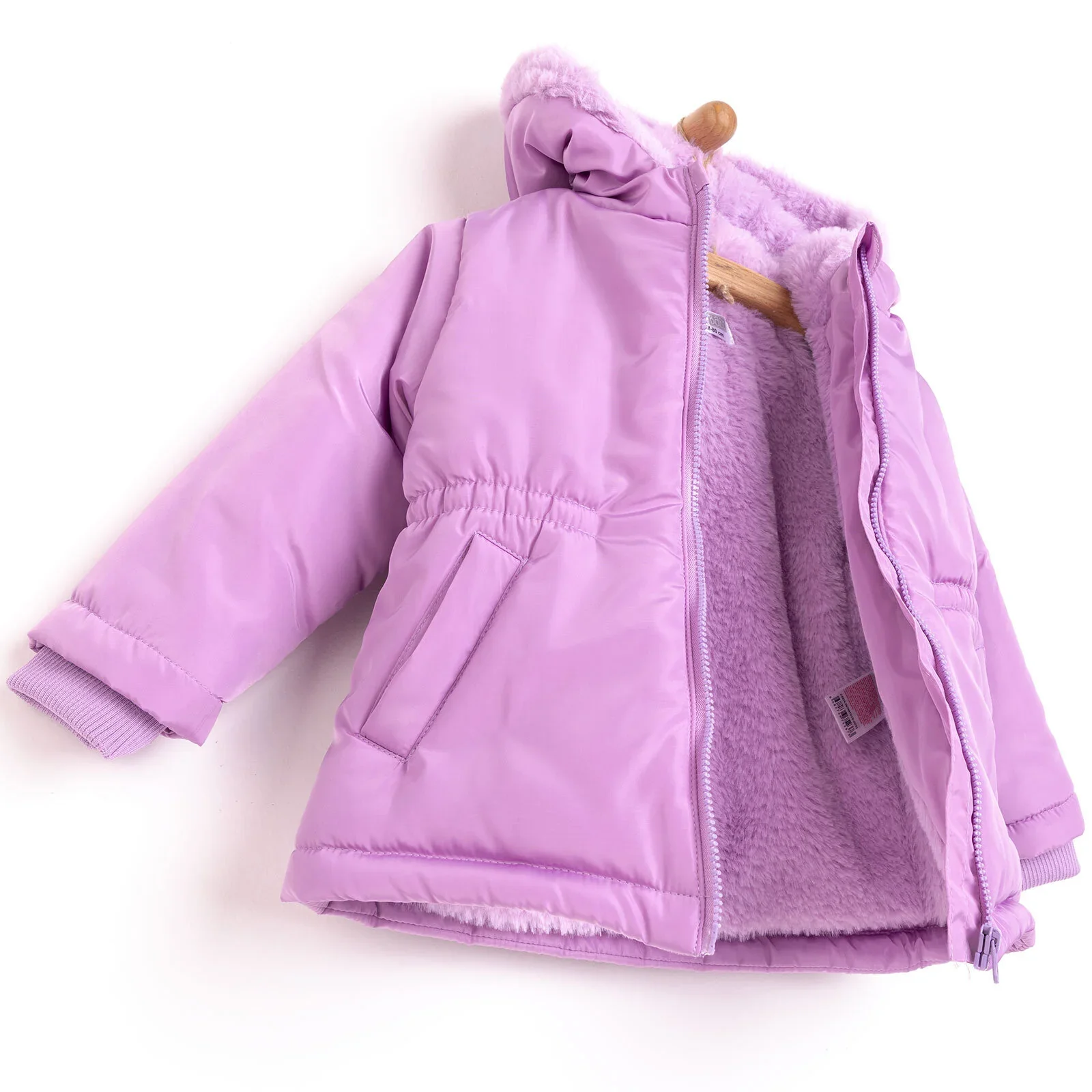 HelloBaby Hooded Coat - Purple - Image 2