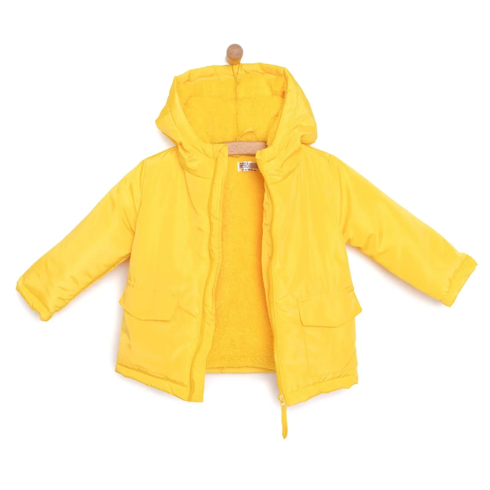 HelloBaby Hooded Coat - Yellow - Image 4
