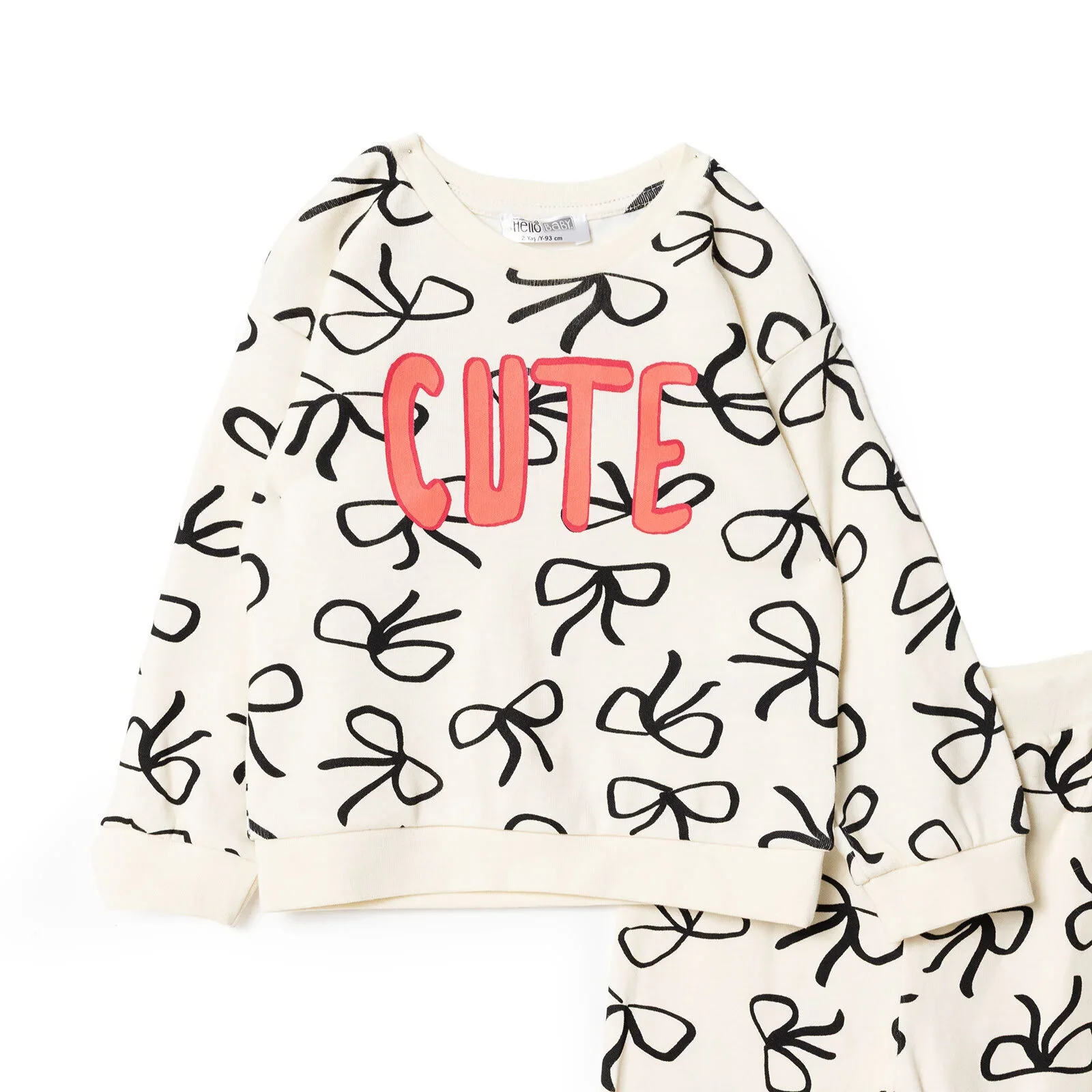 HelloBaby Jogging Set - Ecru Printed - Image 3