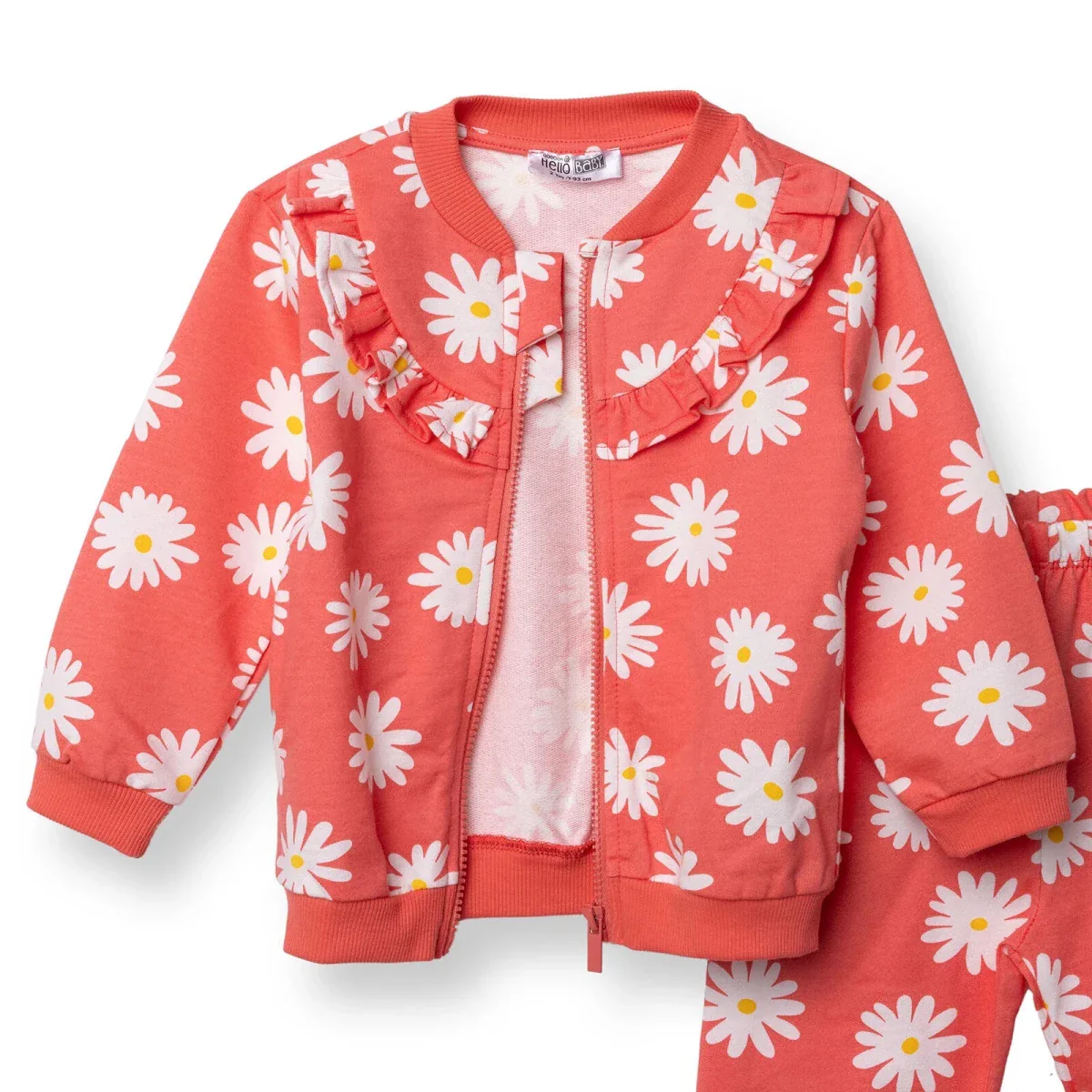 HelloBaby Jogging Set - Coral Printed - Image 3