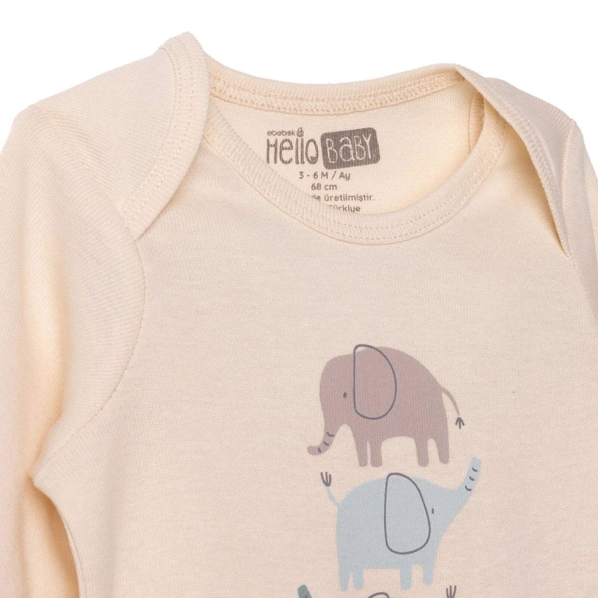 HelloBaby Long Sleeve Body - Ecru - Image 3