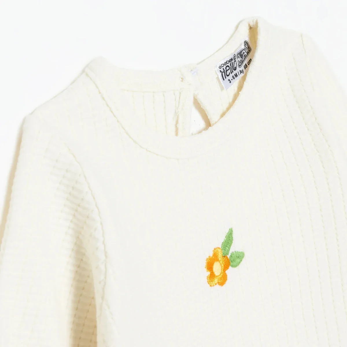 HelloBaby Long Sleeve Body - Ecru - Image 3