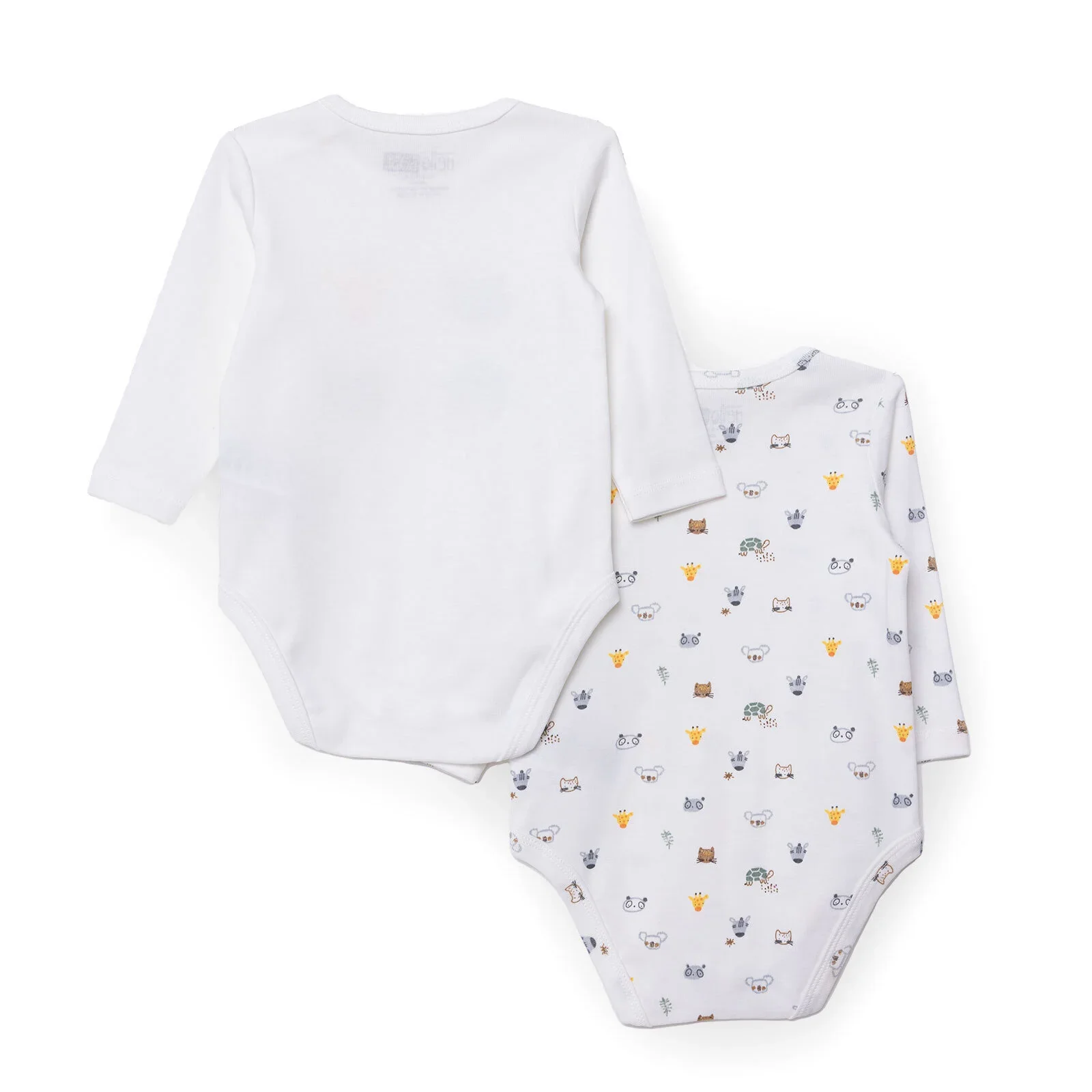 HelloBaby Long Sleeve Body 2 Pack - Ecru - Image 2